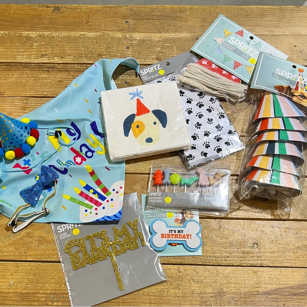 Dog party set.  Make your fur babies day extra special. All brand new